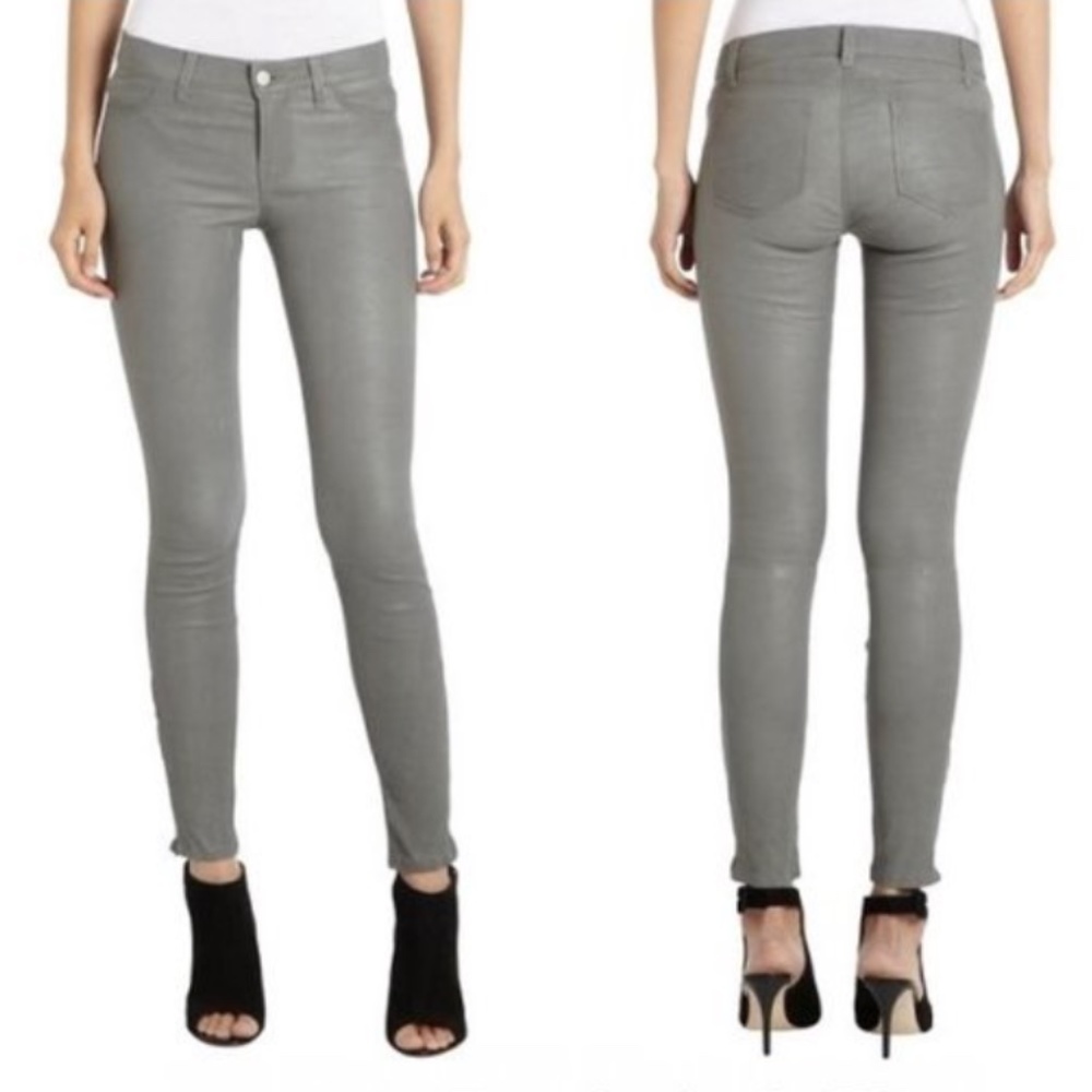 JBRAND Style L8001 Lamb Leather Mid Rise Ankle Zip